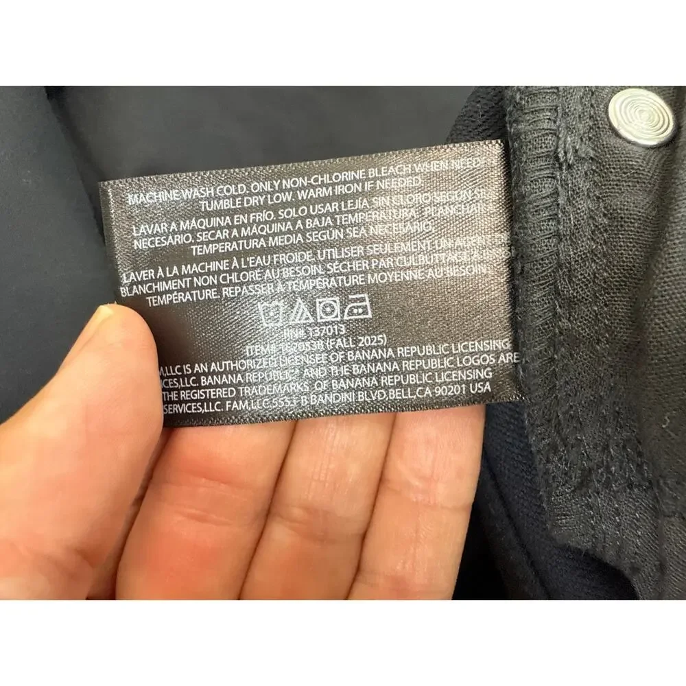 Banana Republic NWT Black 5-Pocket Slim Pant Men Size 30x30 (Measuring 30 x 28)